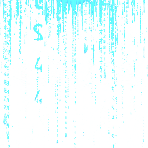 Matrix Code Light Blue Number Program GIF