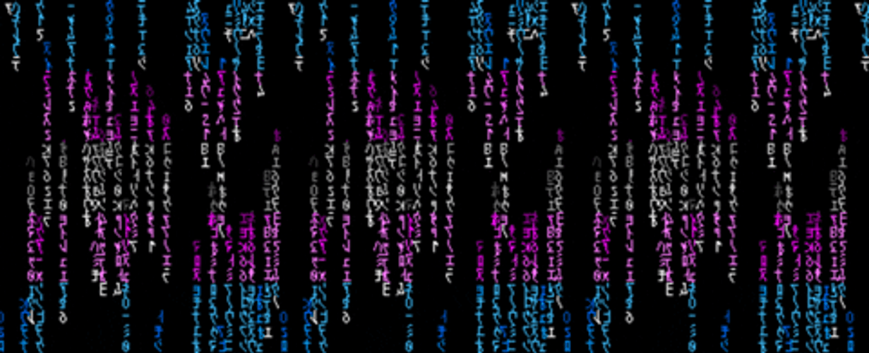 Matrix Code Pixel Rainbow Pride Program GIF