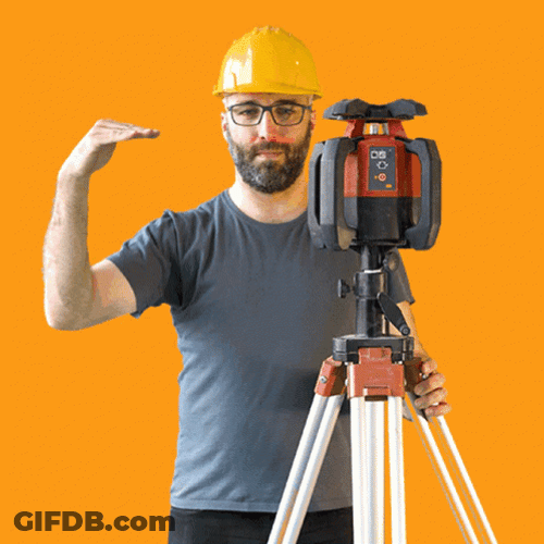 Matt Barcus Surveying Using Construction Laser GIF