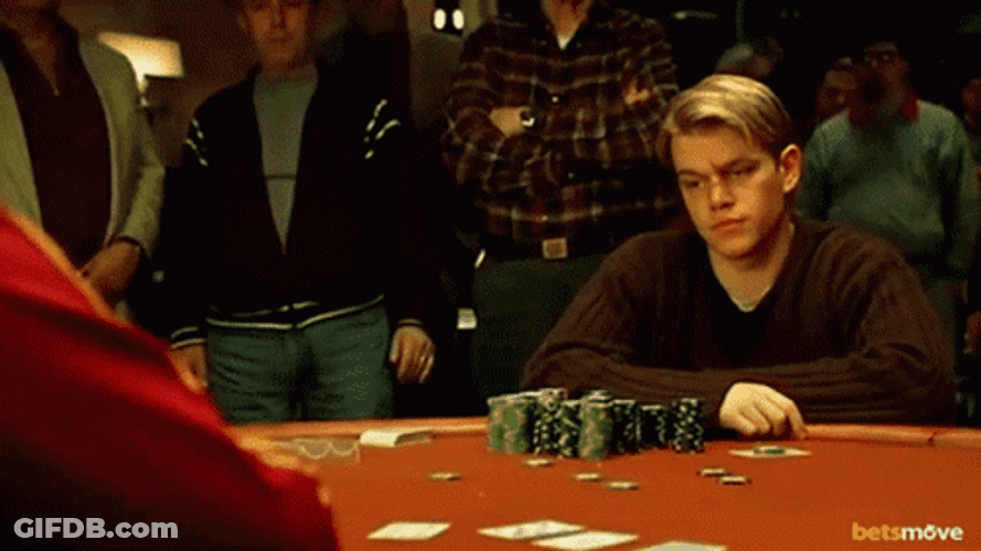Matt Damon Playing Poker GIF