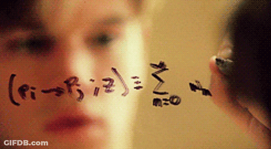 Matt Damon Studying Calculations GIF