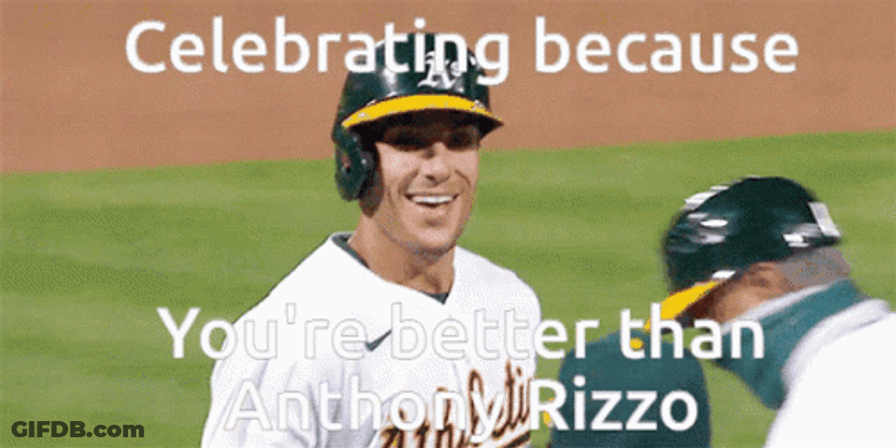 Matt Olson Celebrating Better Than Anthony Rizzo GIF