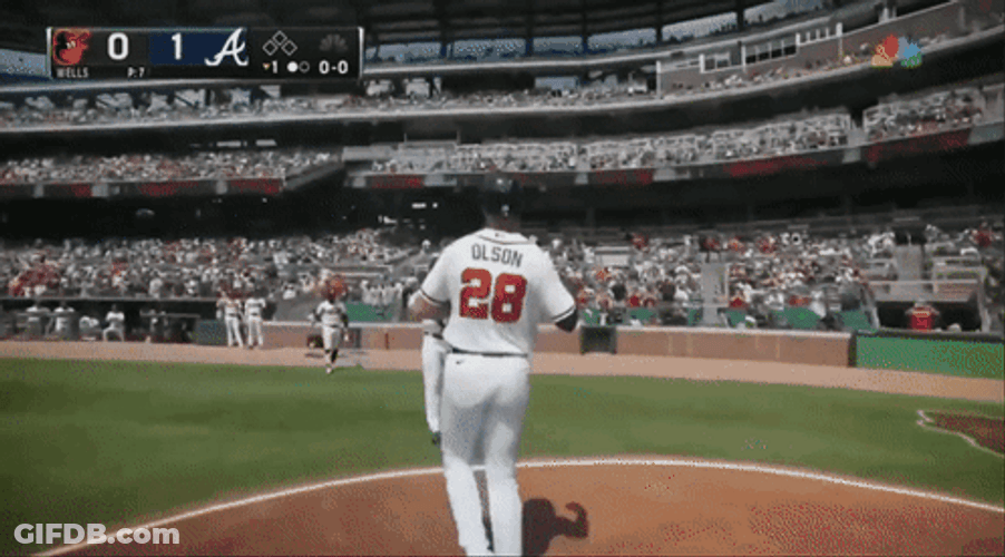 Matt Olson Celebratory High Five GIF