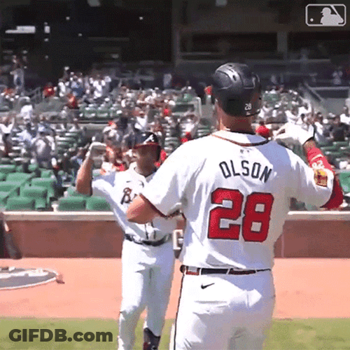 Matt Olson Good Job Bump GIF
