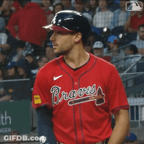Matt Olson Preparing Bat GIF