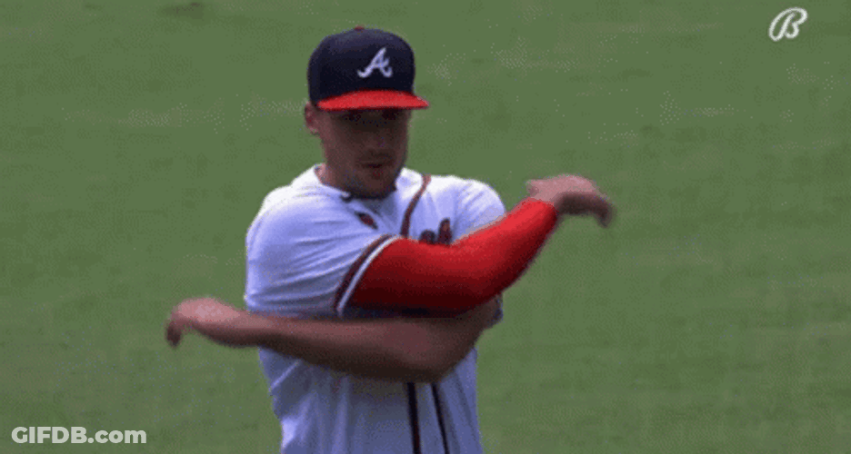 Matt Olson Stretching Walking GIF