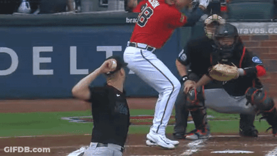 Matt Olson Striking Baseball Batting GIF