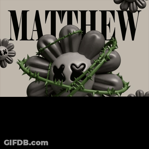 Matthew 13:22 Poster With Thorny Flower GIF