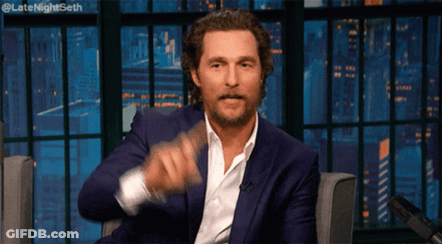 Matthew McConaughey Cool Pointing Gotcha GIF