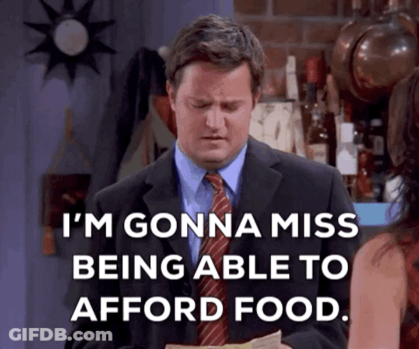 Matthew Perry I'm Broke Can't Buy Food GIF