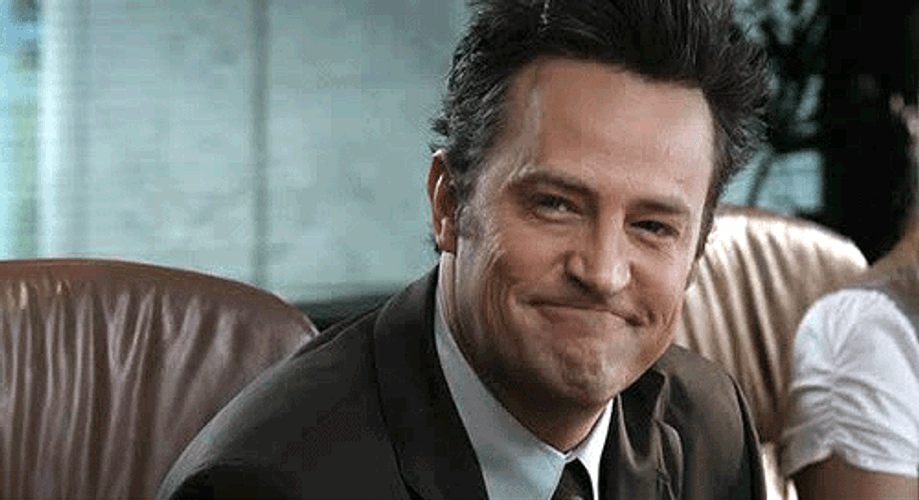 Matthew Perry Smiling Nod GIF