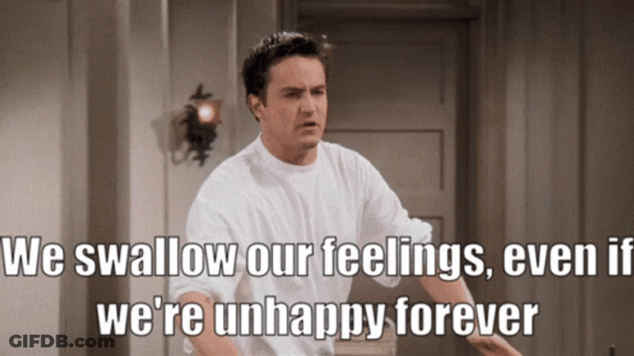 Matthew Perry Swallow Our Feelings GIF