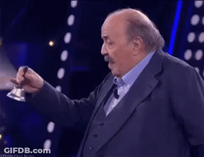 Maurizio Constanzo Ringing Bell GIF
