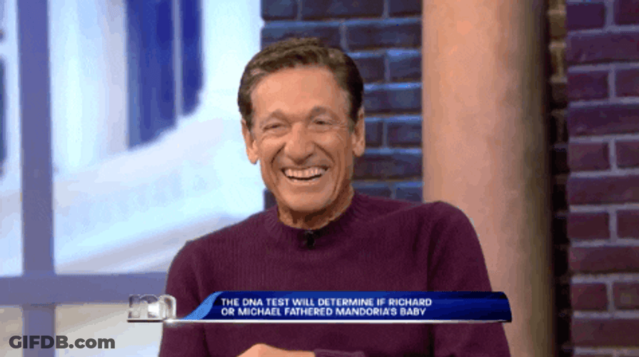 Maury Povich Laughing In You Are Not The Father Show GIF