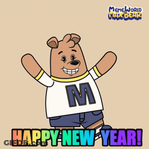 Max Bear Happy New Year Meme GIF