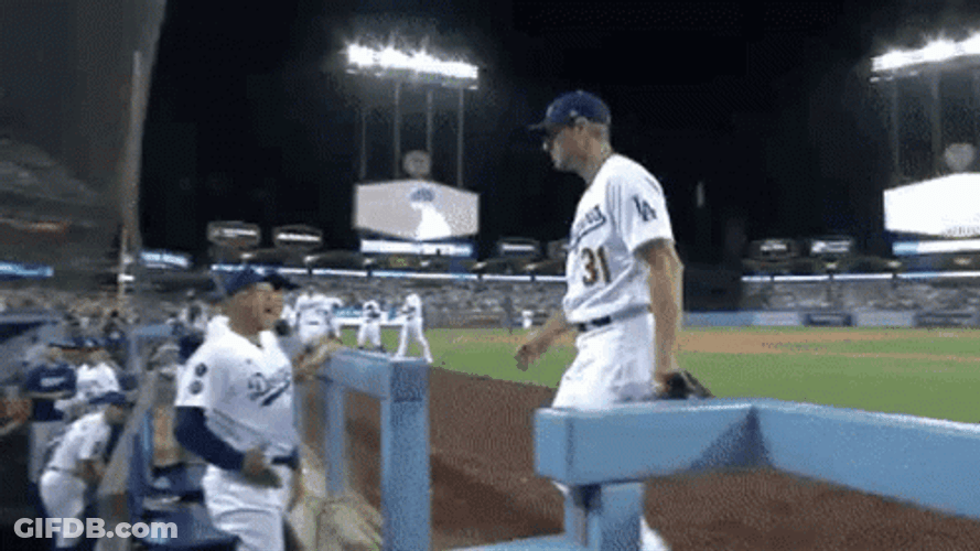 Max Scherzer And Dave Roberts Butt Slap GIF