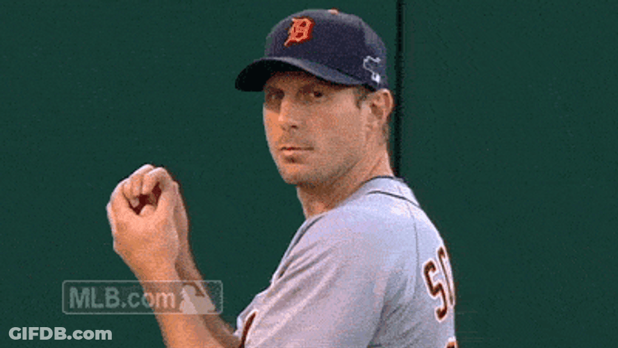 Max Scherzer Heads Down GIF