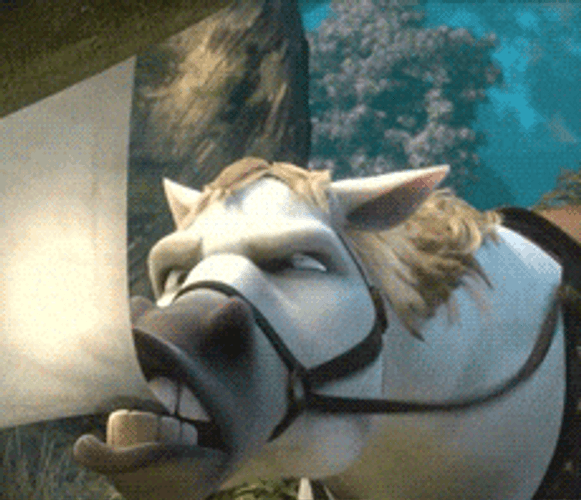 Maximus Pommel Horse Eating Wanted Poster GIF