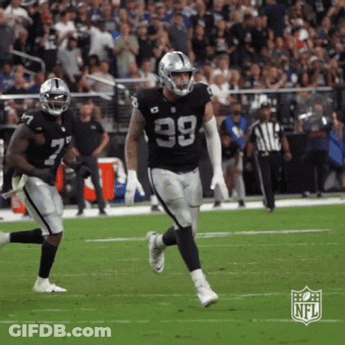 Maxx Crosby Las Vegas Raiders Jumping GIF
