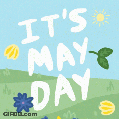 May Day Poster With Flowers GIF