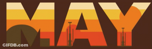 May Poster With Sunset Background GIF