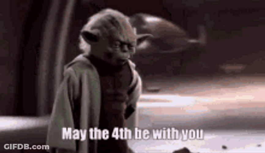 May The 4Th Be With You Yoda Green Light Saber GIF