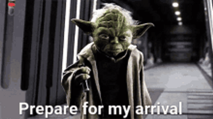 May The 4Th Be With You Yoda Saber Arrival GIF