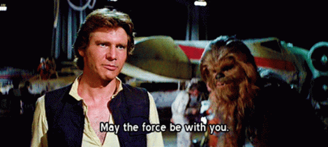 May The Force Be With You Hans Solo With Chewbacca GIF