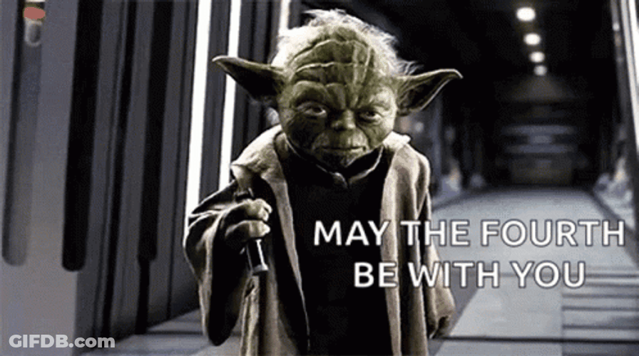 May The Force Be With You Yoda Lightsaber GIF