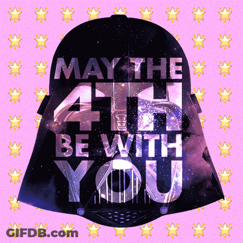 May The Fourth Be With You Darth Vader Stars GIF