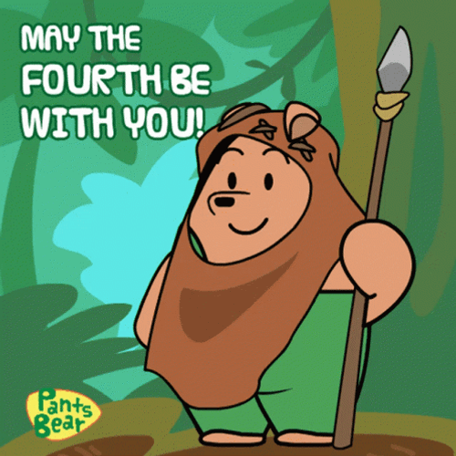 May The Fourth Be With You Pants Bear GIF