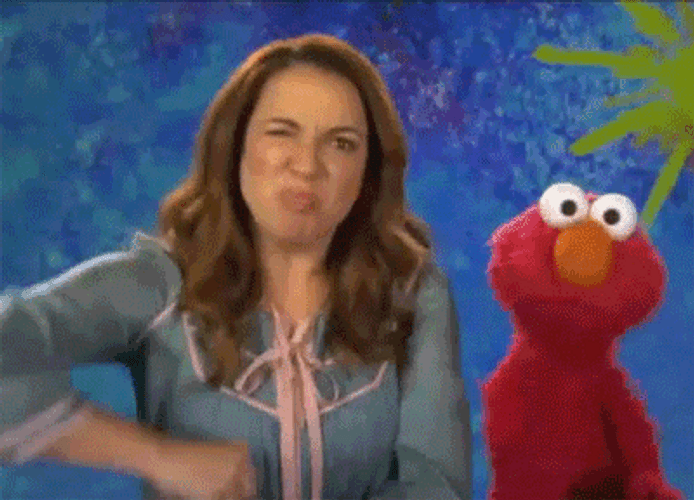 Maya Rudolph And Elmo GIF