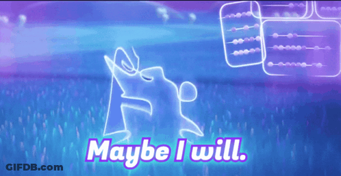 Maybe I Will Text On Purple And Blue GIF