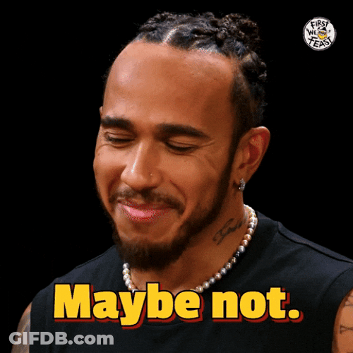 Maybe Maybe Not Lewis Hamilton GIF