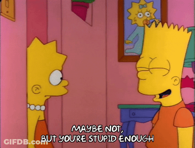 Maybe Not Bart Lisa Simpson Talking GIF