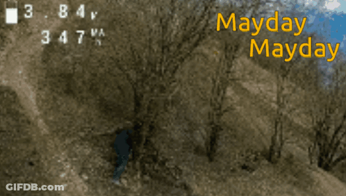 Mayday Mayday Text Below Trees GIF