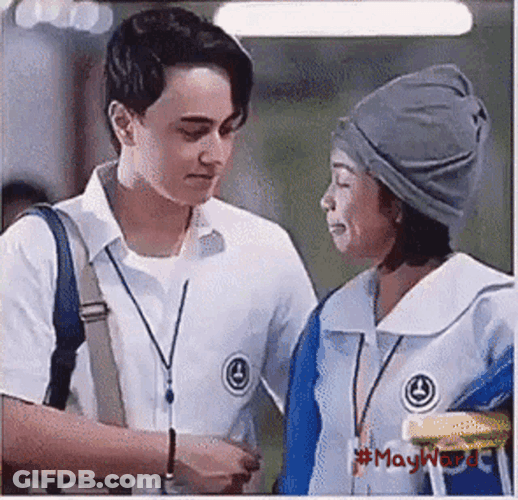 Maymay Entrata And Edward Barber Forehead Kiss GIF