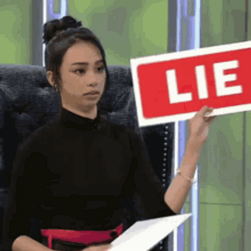 Maymay Entrata Holding Liar Card GIF