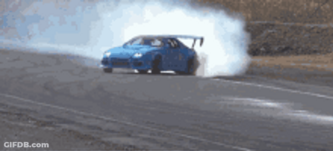 Mazda RX-7 Drifting With Smoke GIF