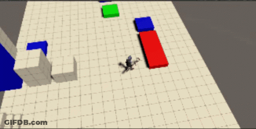 Maze With Colorful Blocks GIF