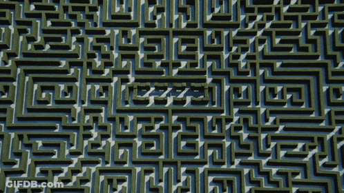 Maze With Letter G Squares GIF