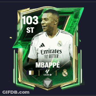 Mbappe Soccer Player Card GIF