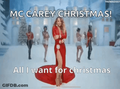 MC Carey Christmas All I Want For Christmas GIF