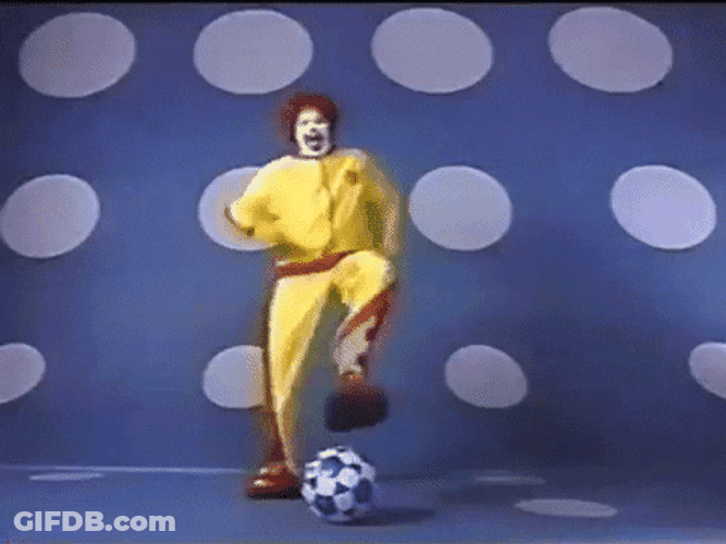 Mc Donald Playing Soccer GIF