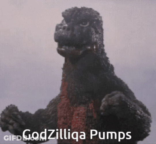 Mc Hammer Dance Godzilla Pumps GIF