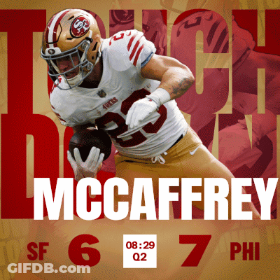 McCaffrey Running With Ball GIF