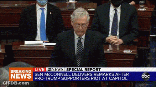 McConnell Remarks After Pro-Trump Capitol Riot GIF