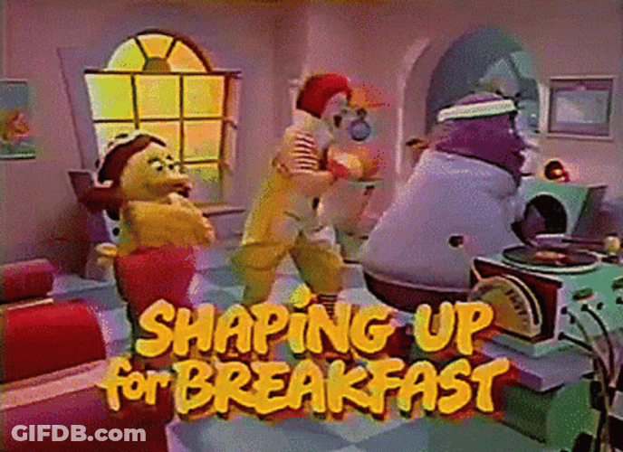Mcdonads Grimace Birdie Shaping Up For Breakfast GIF