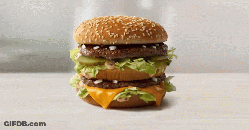 McDonald's Big Mac With Lettuce And Cheese GIF