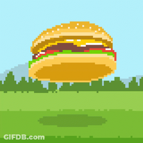 McDonald's Cheeseburger Between Two Krispy Kreme Donuts GIF